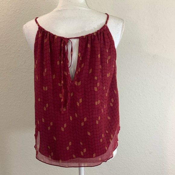 Roxy layered chiffon halter crop top blouse Sz M - Picture 3 of 12